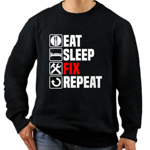 Jaket Sweater Eat Sleep Fix