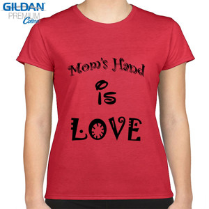 Kaos Kaos Mom's Hand is Love Premium Gildan M