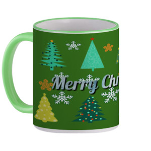 Mug Merry Christmas Tree Style