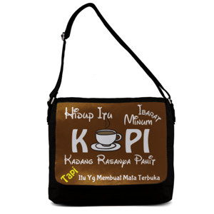 Tas Selempang Tas Sekolah/Kuliah Dengan Filosofi Minum Kopi