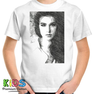 Kaos 1.front_Beauty_woman_sket_pencil_white_hery