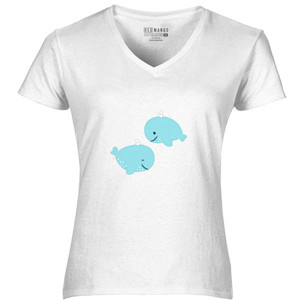 Kaos Whale - V-neck Pria by Co_mbro