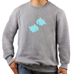 Jaket Sweater Whale - V-neck Pria by Co_mbro