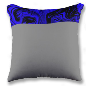 Bantal Sofa Marble Liquify Blue Black - Customic47