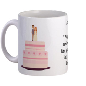 Mug Kado / Hadiah Anniversary - Wedding (Mug Couple)