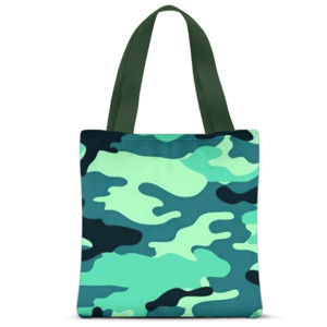 Tas Tote Fullprint Loreng biru