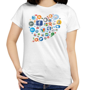 Kaos Social Media Heart Shapes
