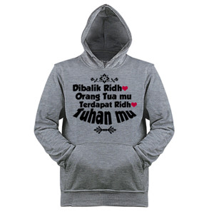 Jaket Hoodie Ridho Orang Tua, Ridho Tuhan