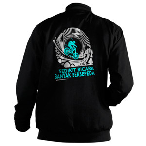 Jaket Bomber Kaos Sepeda Sedikit Bicara (Design Belakang)