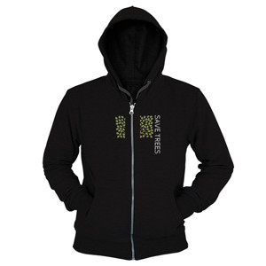 Hoodie Zipper Save Trees