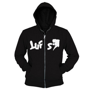 Hoodie Zipper lupus white