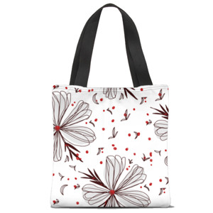 Tas Tote Fullprint Bunga