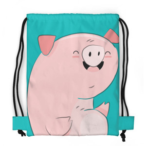 Tas Serut Fullprint Babi yang lucu