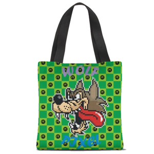 Tas Tote Fullprint WOLF PIXEL 2
