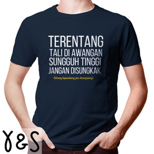 Kaos Terentang tali di awangan