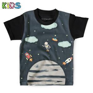 Kaos Anak Full-Print Space Impact