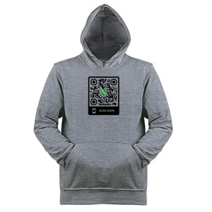 Jaket Hoodie Kaos QR CODE (Maaf anda kena prank) Bisa custom