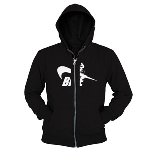 Hoodie Zipper Funny Bike Cyclists Mountain - 1