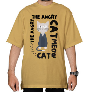 Kaos Oversize The Cat Meow Meow Unisex (Cewek/Cowok)