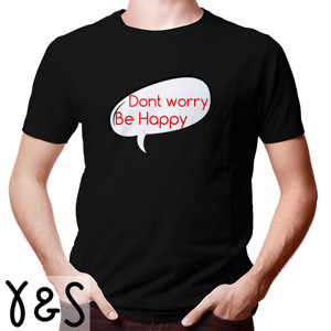 Kaos Kaos pria yarn and sprindle Dont worry be happy