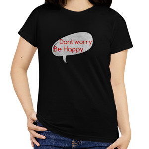 Kaos Kaos pria yarn and sprindle Dont worry be happy