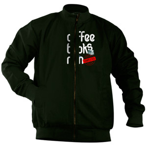 Jaket Bomber Kaos Coffee Books Rain