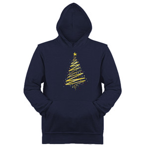 Jaket Hoodie Golden Christmas Tree