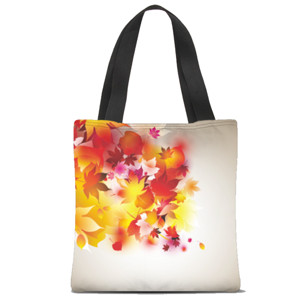 Tas Tote Fullprint Autumn Leaf Vector - Daun Musim Semi