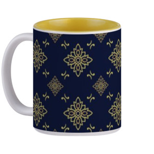 Mug Batik Kembang Blue