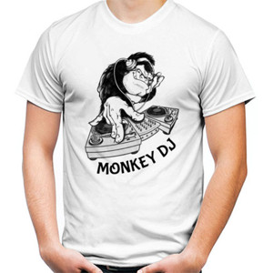 Kaos T SHIRT KAOS DESAIN CUSTOM MONKEY DJ KEREN MURAH