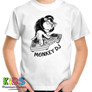 Kaos T SHIRT KAOS DESAIN CUSTOM MONKEY DJ KEREN MURAH