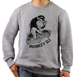 Jaket Sweater T SHIRT KAOS DESAIN CUSTOM MONKEY DJ KEREN MURAH