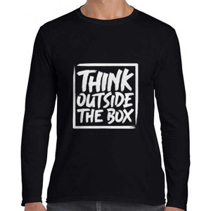 Kaos Baju Kaos Lengan Panjang Outside The Box