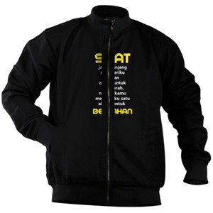 Jaket Bomber Kaos Qoutes