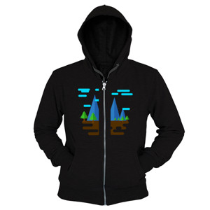 Hoodie Zipper Icon Pemandangan