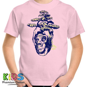 Kaos Ilustrasi Monyet dan Pohon