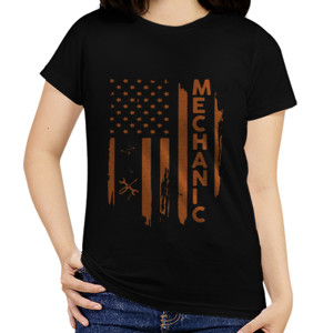 Kaos Mechanic American Flag 