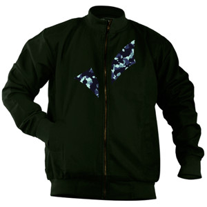 Jaket Bomber Kaos Abstract Camo Army Blue Checklist