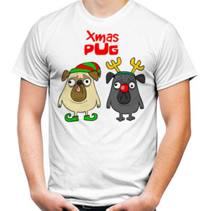 Kaos xmas pug