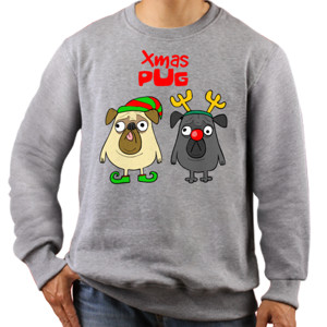Jaket Sweater xmas pug