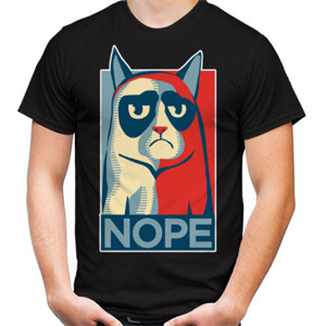 Kaos Nope Cat Action