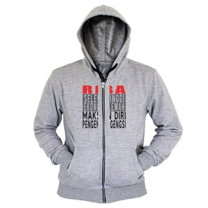 Hoodie Zipper Riba Selera Tinggi Ekonomi Lemah