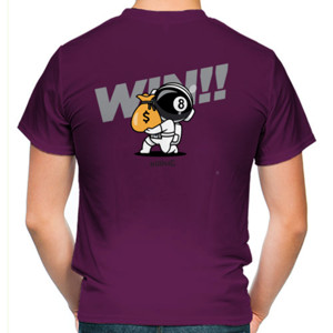 Kaos 8ball Astronot Win Back | billiArt | Shirt