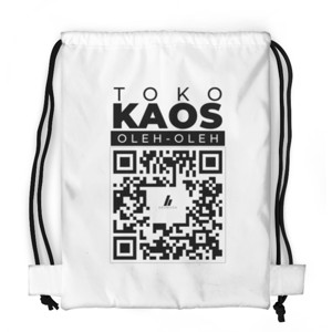 Tas Serut Fullprint Tas Serut QR Code Toko Kaos Oleh-Oleh ABUMUDA