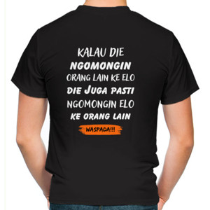 Kaos Ngomongin Orang Lain