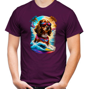 Kaos surfer dog spaniel