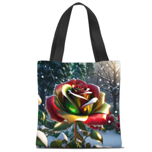 Tas Tote Fullprint Metal rose flower