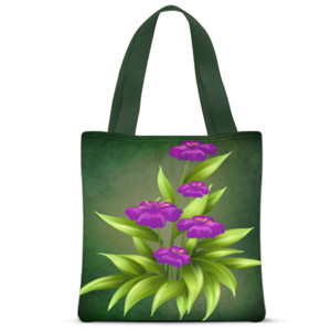 Tas Tote Fullprint Flower Tote Bag 