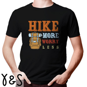 Kaos Hike More Worry Less kaos hobi adventure hiking