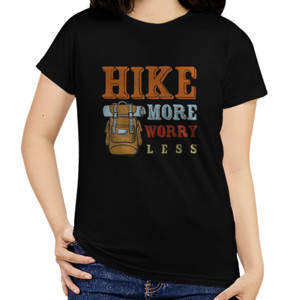 Kaos Hike More Worry Less kaos hobi adventure hiking
